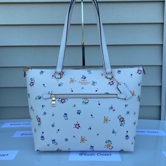 Coach Handbags - Coach Tote Purse Gallery Wildflower Printed Large Tote Chalk Multi